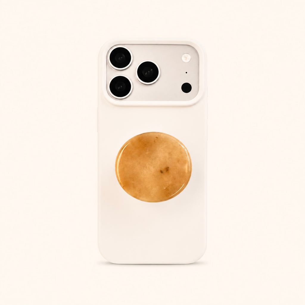Agate Crystal Phone Grip Holder - Yellow