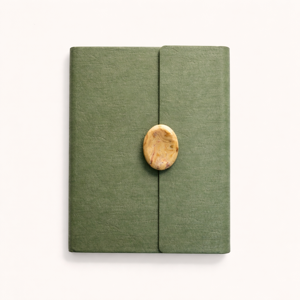 “Book of Commitment Journal” with Yellow Agate Crystal