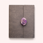 “Book of Reflection Journal” with Purple Amethyst Crystal