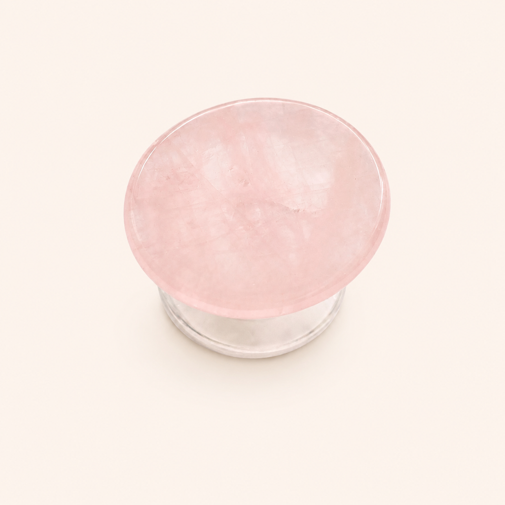 Rose Quartz Crystal Phone Grip Holder - Pink