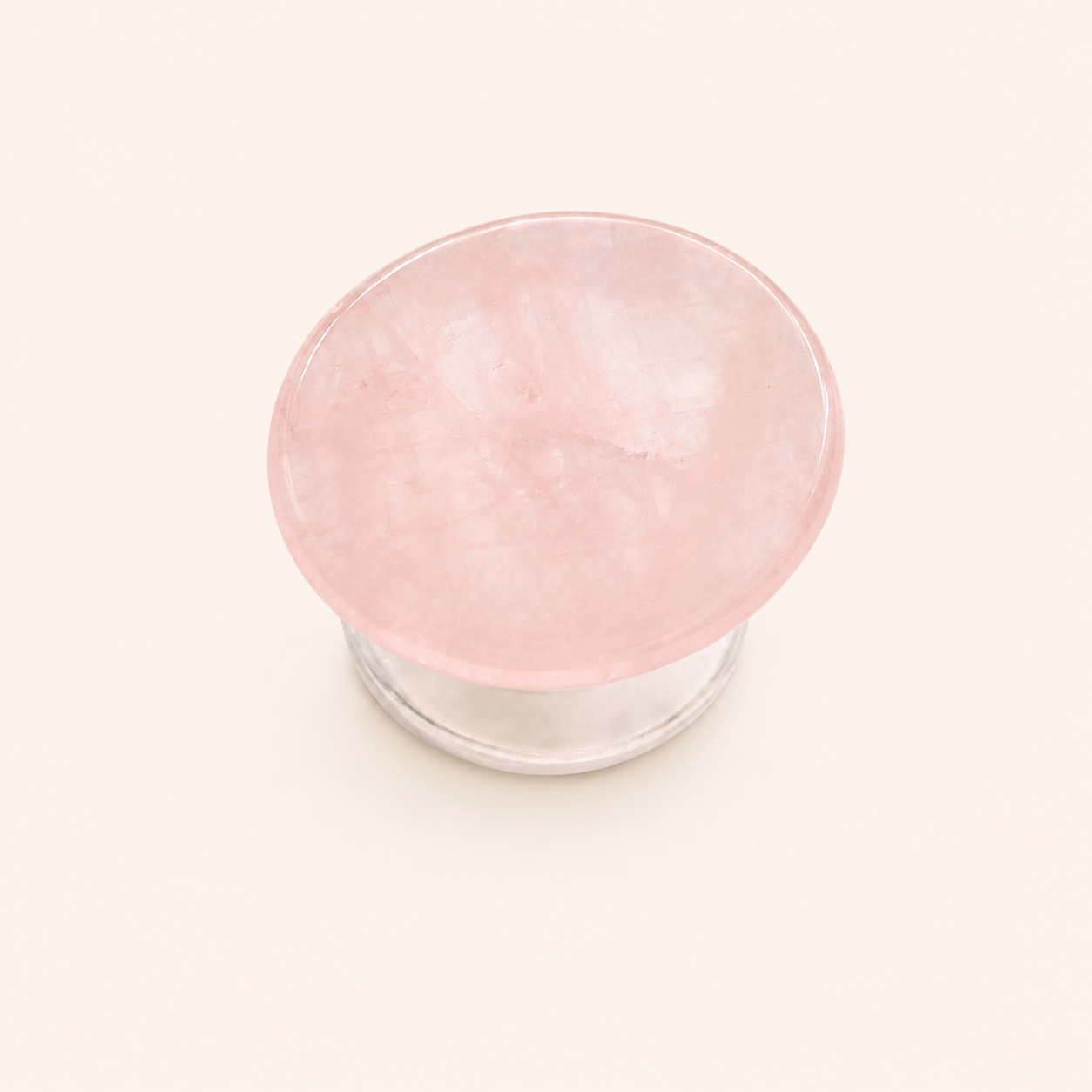 Rose Quartz Crystal Phone Grip Holder - Pink
