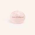 Love and Beloved Rose Quartz Crystal Phone Grip Holder - Pink