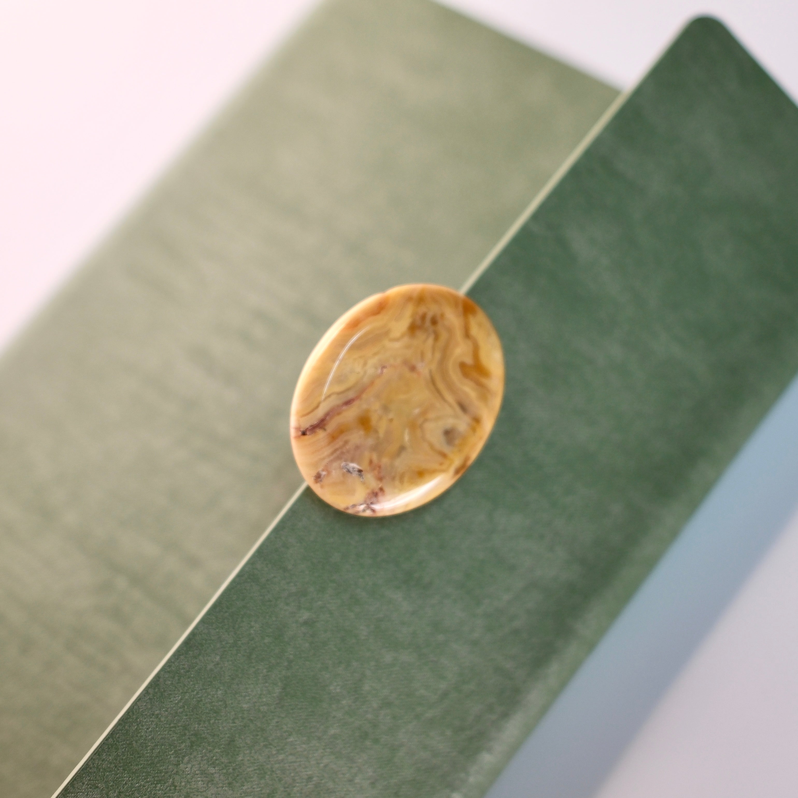 “Book of Commitment Journal” with Yellow Agate Crystal